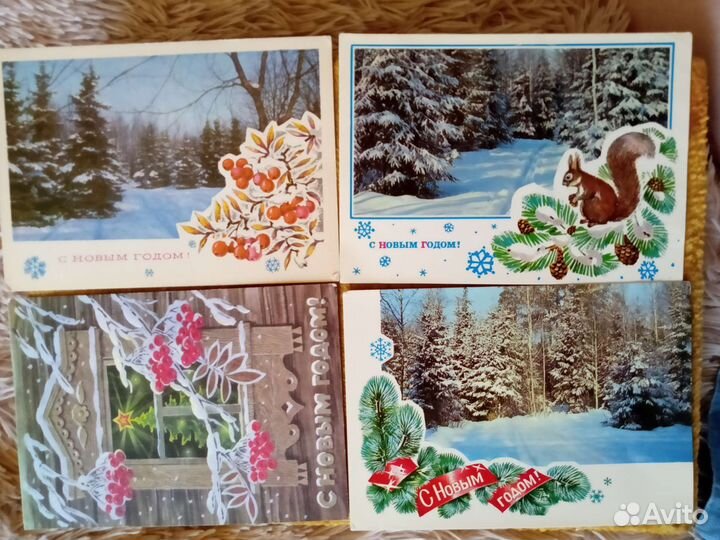 Новогодние открытки СССР