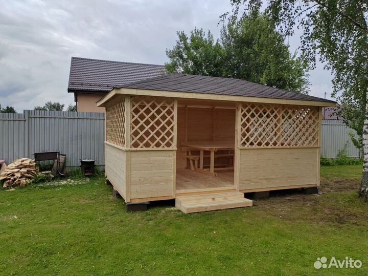 Деревянные беседки для дачи