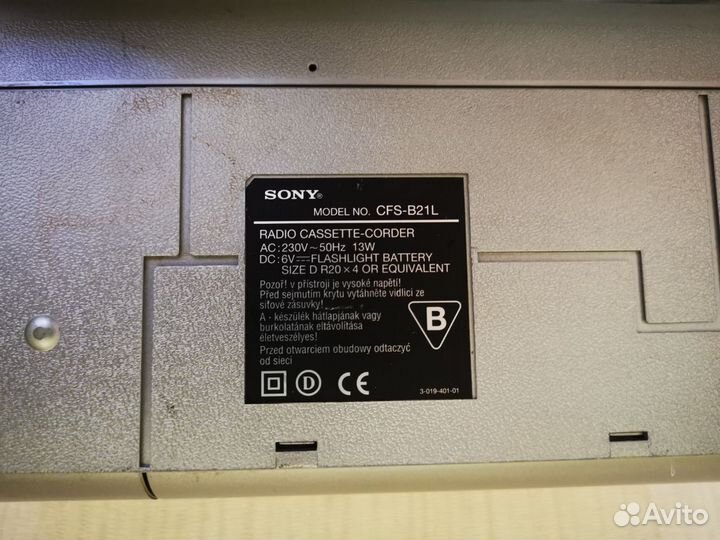 Магнитофон sony cfs - b21l