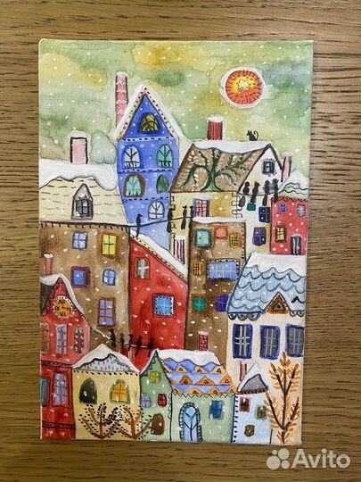 Картина. Холст (акварель)