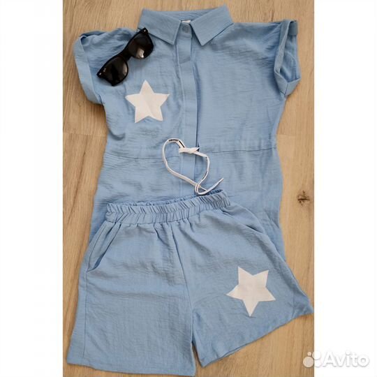 Комплект шорты и рубашка размер 140+