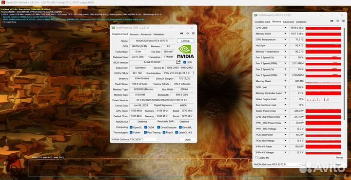 RTX 3070 Ti (Гарантия) Palit GamingPro (Gainward)