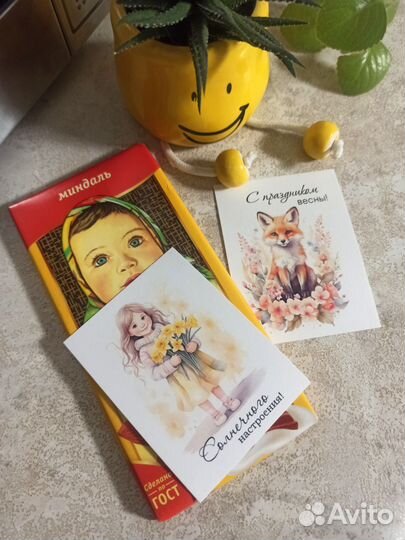 Набор мини открыток на 8 марта