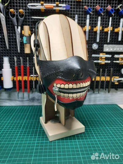 Токийский гуль (аниме) маска из натуральной кожи
