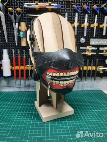 Токийский гуль (аниме) маска из натуральной кожи