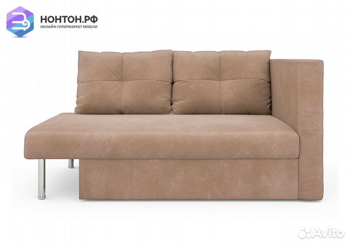 Диван выкатной Алиса велюр бежевый