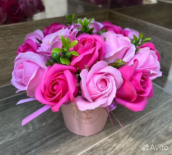 Букет из мыльных роз