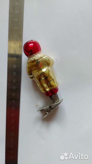 Елочные игрушки СССР редкая девочка с погремушкой