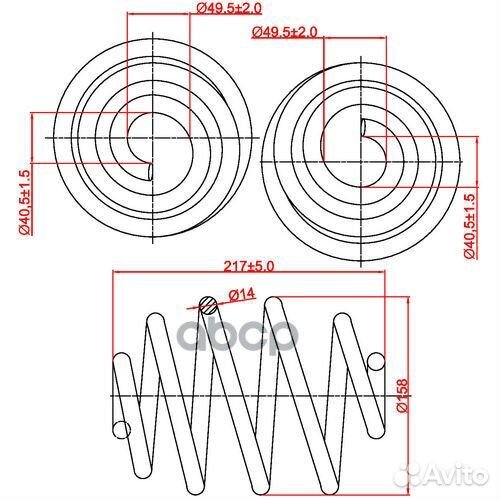 Пружина задней подвески daewoo cielo, espero, l