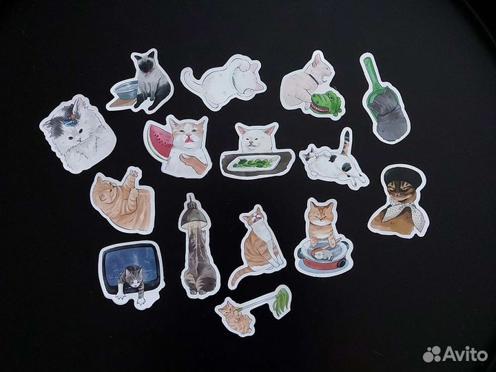 Наклейки котики коты кошки