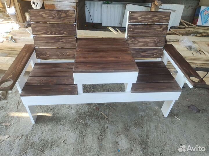 Лавочка со столиком подстаканник тумба