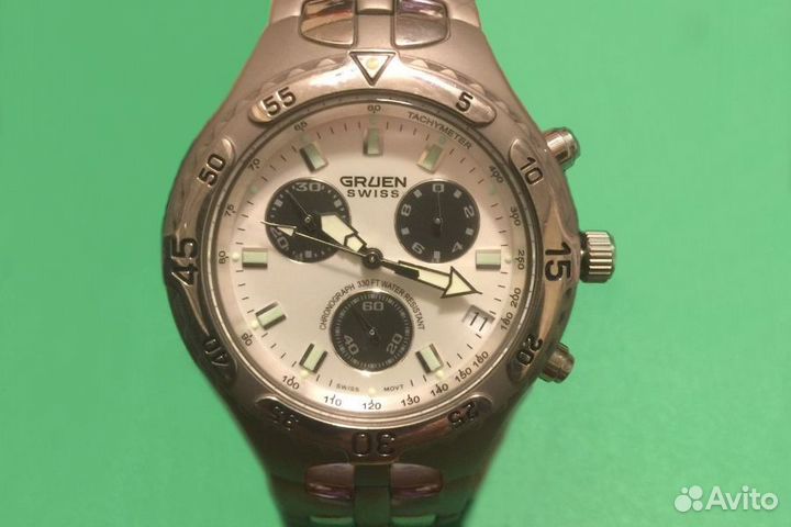 Gruen Swiss Chronograph 330 FT Water Resistant