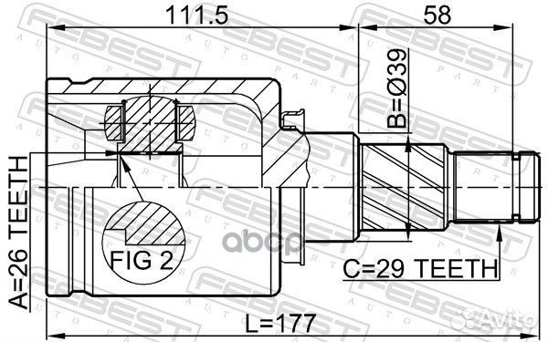 Шрус внутренний левый 26X39X29 0211T30LH Febest