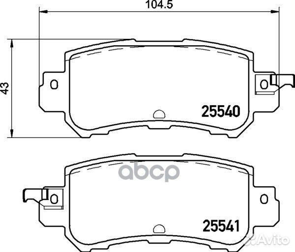 Колодки тормозные дисковые зад mazda CX-3