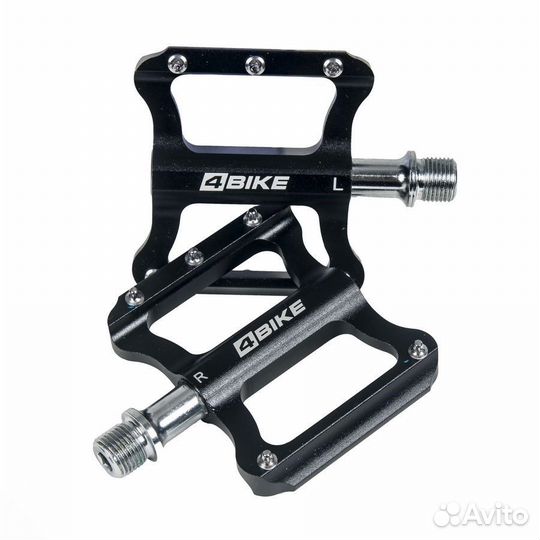 Педали 4bike K349 черные, 99х72х10,5 мм, 2 пром. п