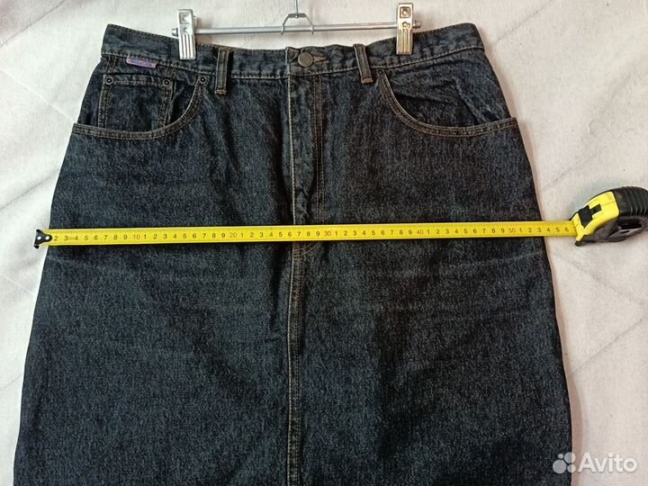 Черная джинсовая юбка 50
