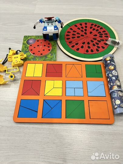 Пазл квадраты никитина поли робокар арбузик
