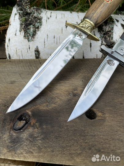 Нож финка Нквд кованая х12 мф и складная набор