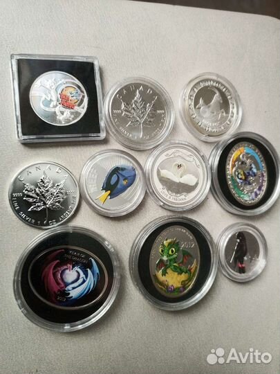 Серебряные монеты разных стран