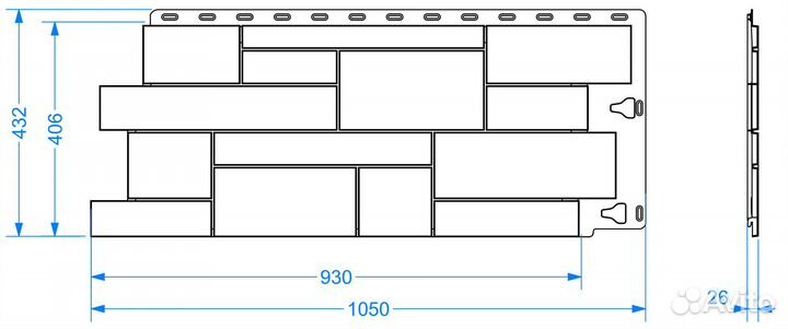 Фасадные панели Docke Сланец, 930х406 мм, церматт
