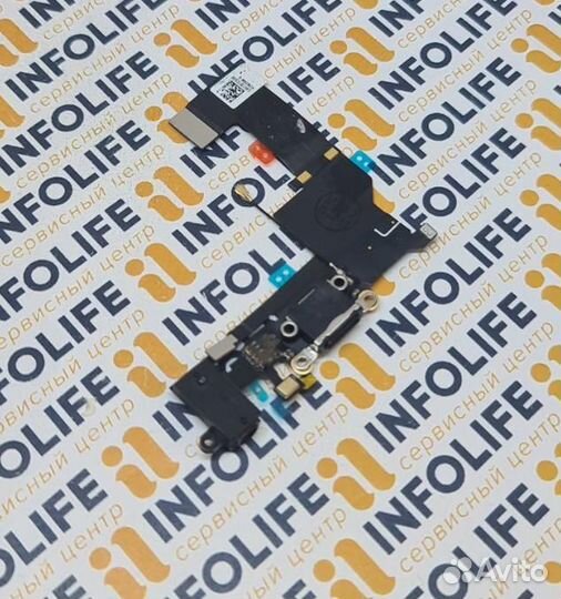 Шлейф для iPhone SE на системный разъем Черный