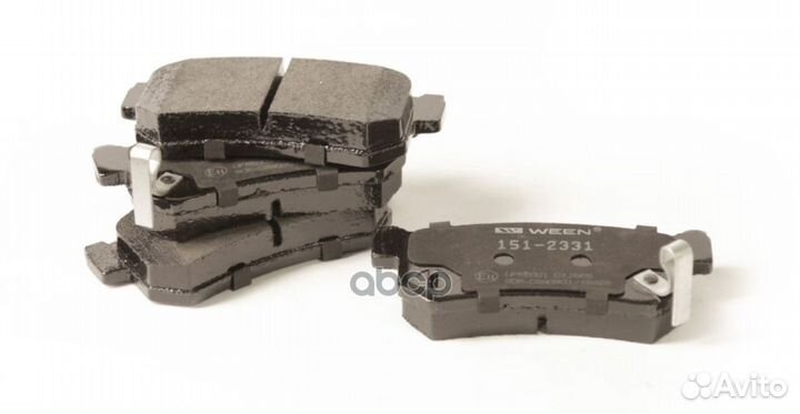 Колодки тормозные дисковые задние 151-2331 Ween
