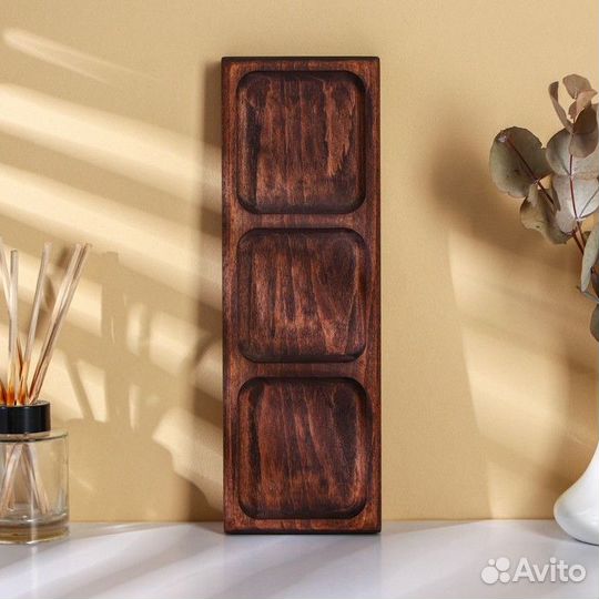 Менажница Adelica, 3 секции, 30102,5 см, тёмный бу