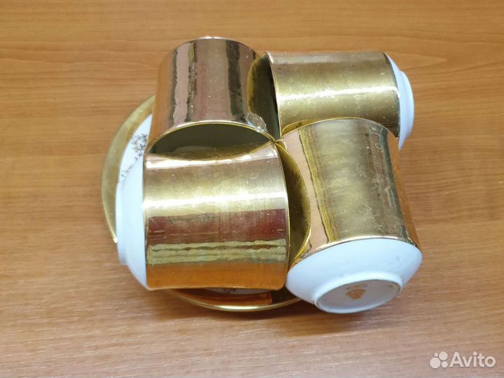 Кофейный фарфоровый сервиз на 4 персоны