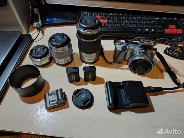 Фотоаппарат беззеркальный Sony NEX-5R + объективы