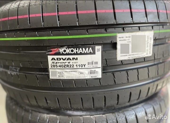 Yokohama Advan Sport V107D 285/40 R22 и 325/35 R22 114Y