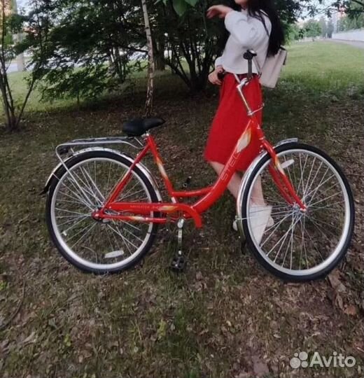 Велосипед Steels с плетенной корзиной