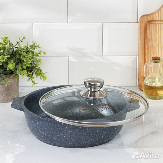 Жаровня «Гранит», 3 л, d26 см, антипригарное покры