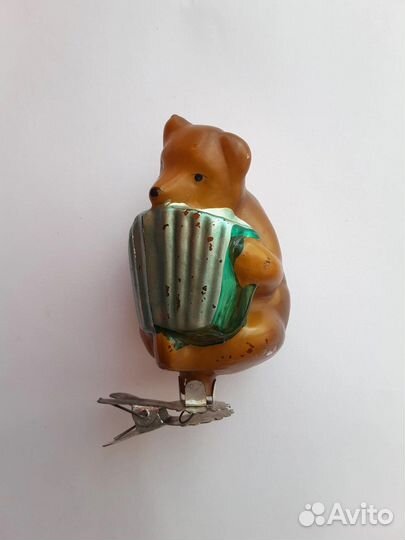 Старые елочные игрушки мишки