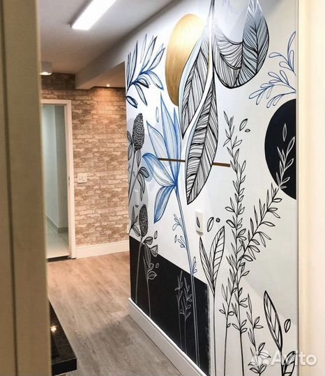 Роспись стен (пример на фото Квартира-Коридор)