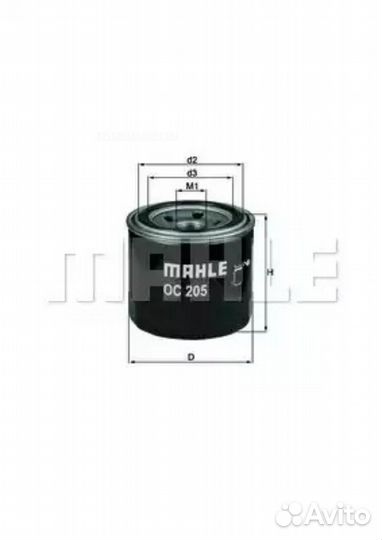 Mahle OC 205 Снят, замена OC 205 A Фильтр масляный