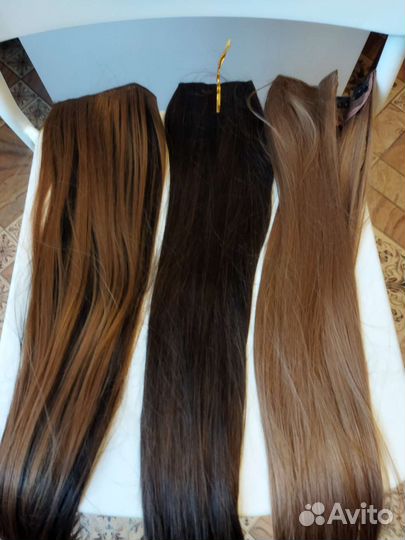 Волосы- трессы на заколках