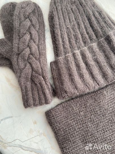 Шапка, снуд, варежки