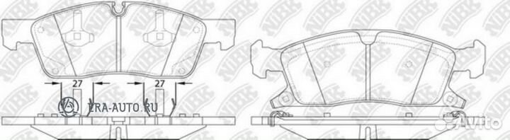 Nibk PN0833 Колодки тормозные дисковые mercedes be