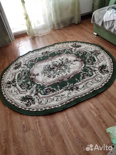 Ковер 300х150 совершенно новый бежево-зеленый