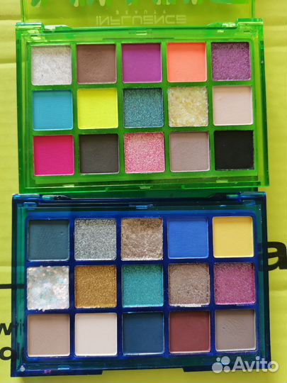 Палетки теней influence beauty