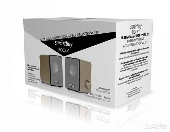 Колонки для компьютера (6W) (rocky)