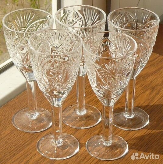 Рюмки хрусталь гхз алмазная гравировка