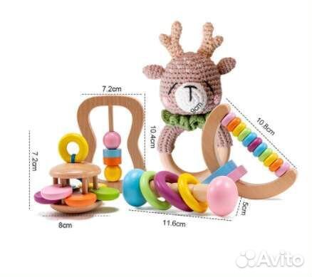 Погремушки и игрушки деревянные