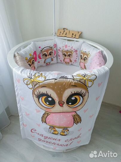 Бортики и постельное в кроватку