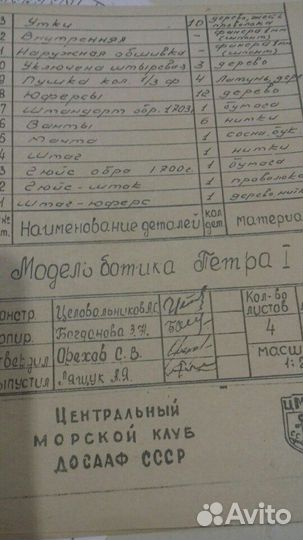 Чертежи парусников СССР