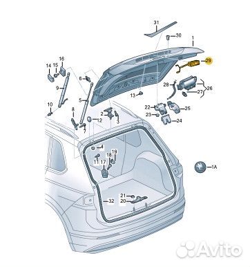 Б/У Кнопка открывания багажника Состояние на фото