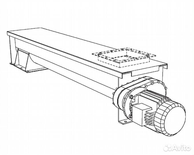 Шнековый транспортер с крышкой 8м