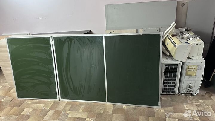 Доска школьная меловая 3-х элементная