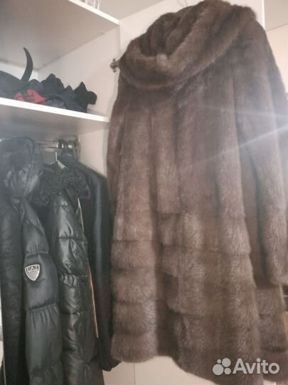 Шуба норковая 46 48 50 с капюшшоном