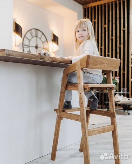 Растущий стул под высокую столешницу